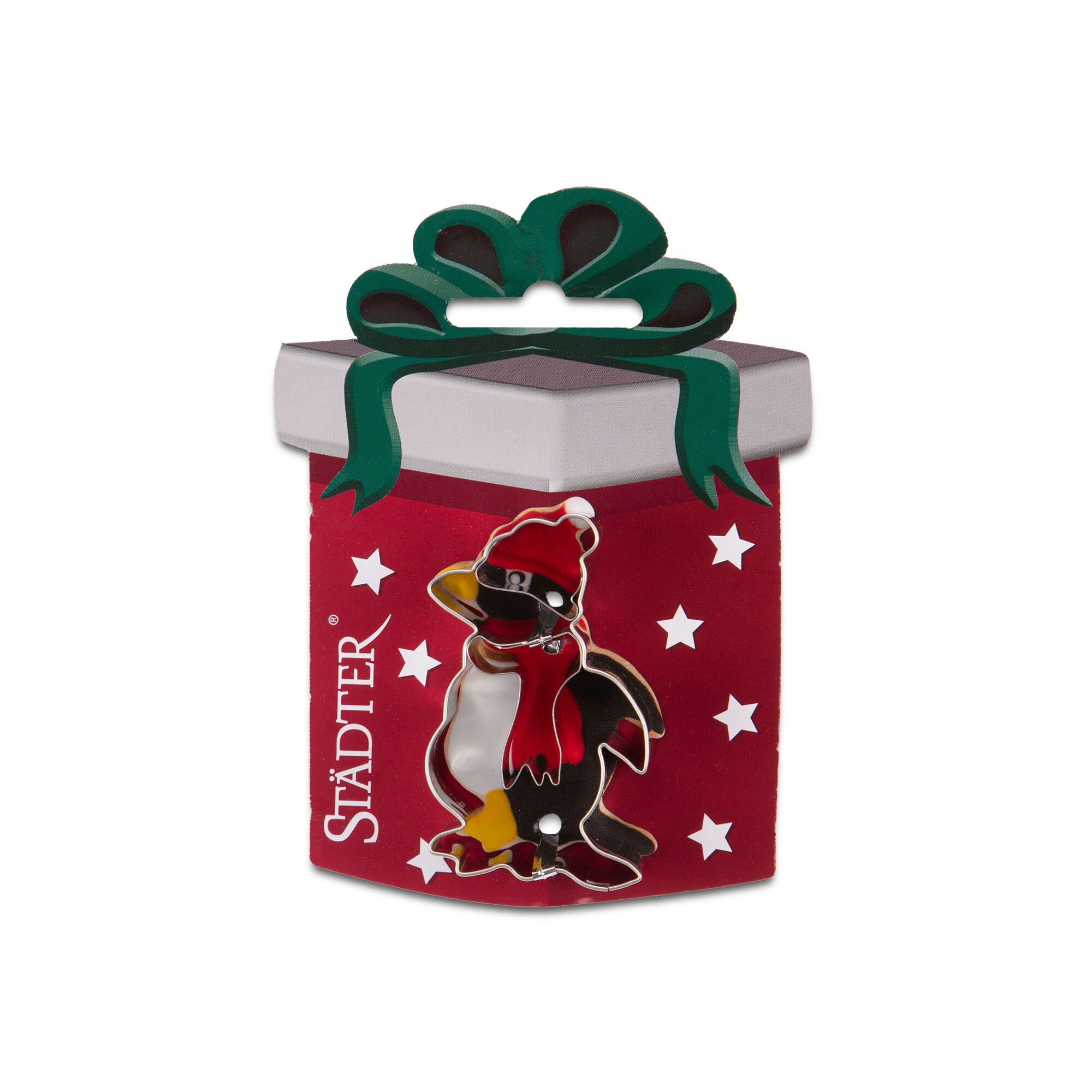 Präge-Ausstecher – Weihnachtspinguin – auf Karte