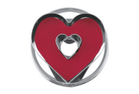 Linzer cookie cutter with ejector – Heart with inside heart – demountable