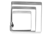 Terraces cookie cutter – Square – smooth – Set, 3 parts