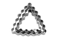 Terraces cookie cutter – Triangle – corrugated – Set, 3 parts