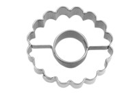 Linzer cookie cutter – Ring in ring – waved