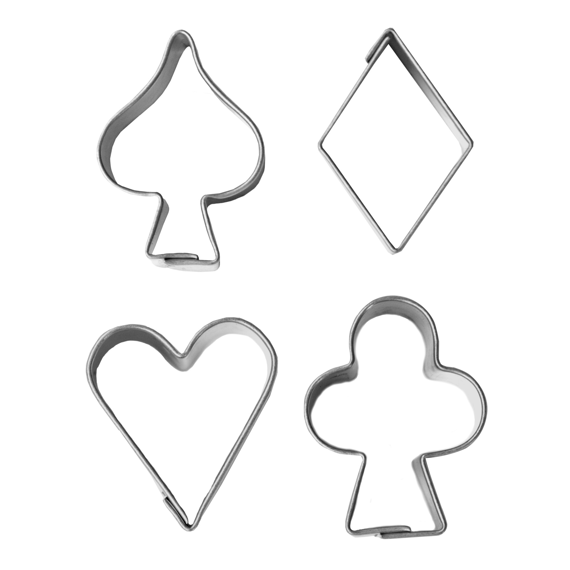 Ausstecher Spielkarten Symbole Set 4 Teilig Stadter
