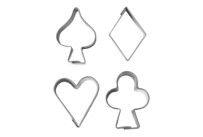 Ausstecher – Spielkarten-Symbole – Set, 4-teilig