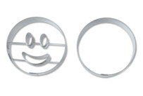 Cookie cutter with stamp – Laughing circle – Set, 2 parts