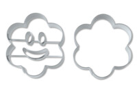 Cookie cutter with stamp – Laughing flower – Set, 2 parts
