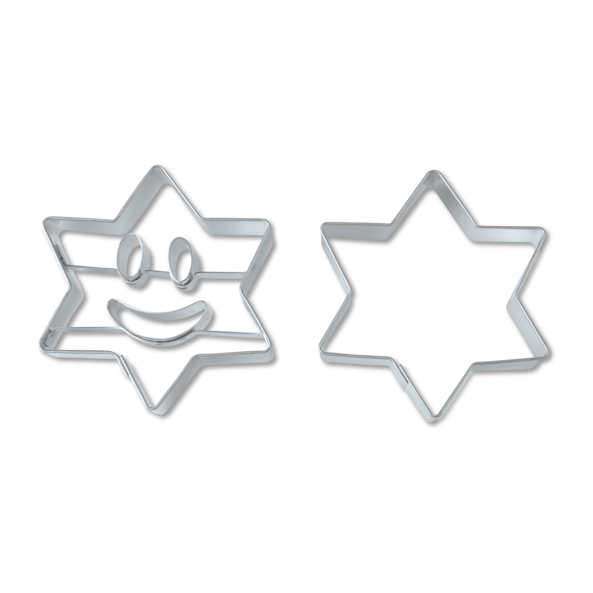 Cookie cutter with stamp – Laughing star – Set, 2 parts