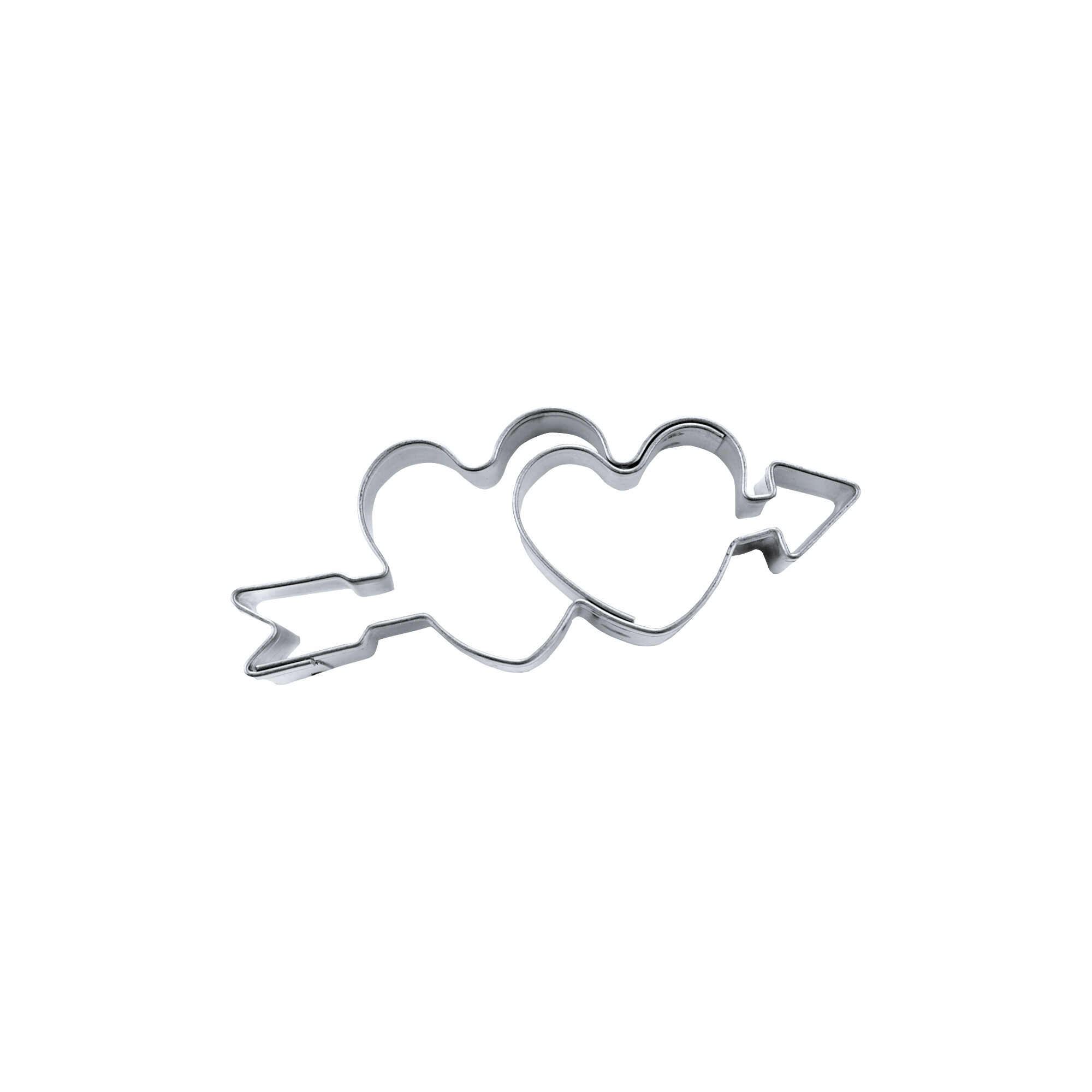 Cookie cutter with stamp – Doubles heart with arrow