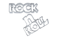 Cookie cutter with stamp – Rock 'n' roll lettering – 2 parts