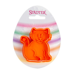 Cookie cutter with stamp and ejector – Cat – on Card