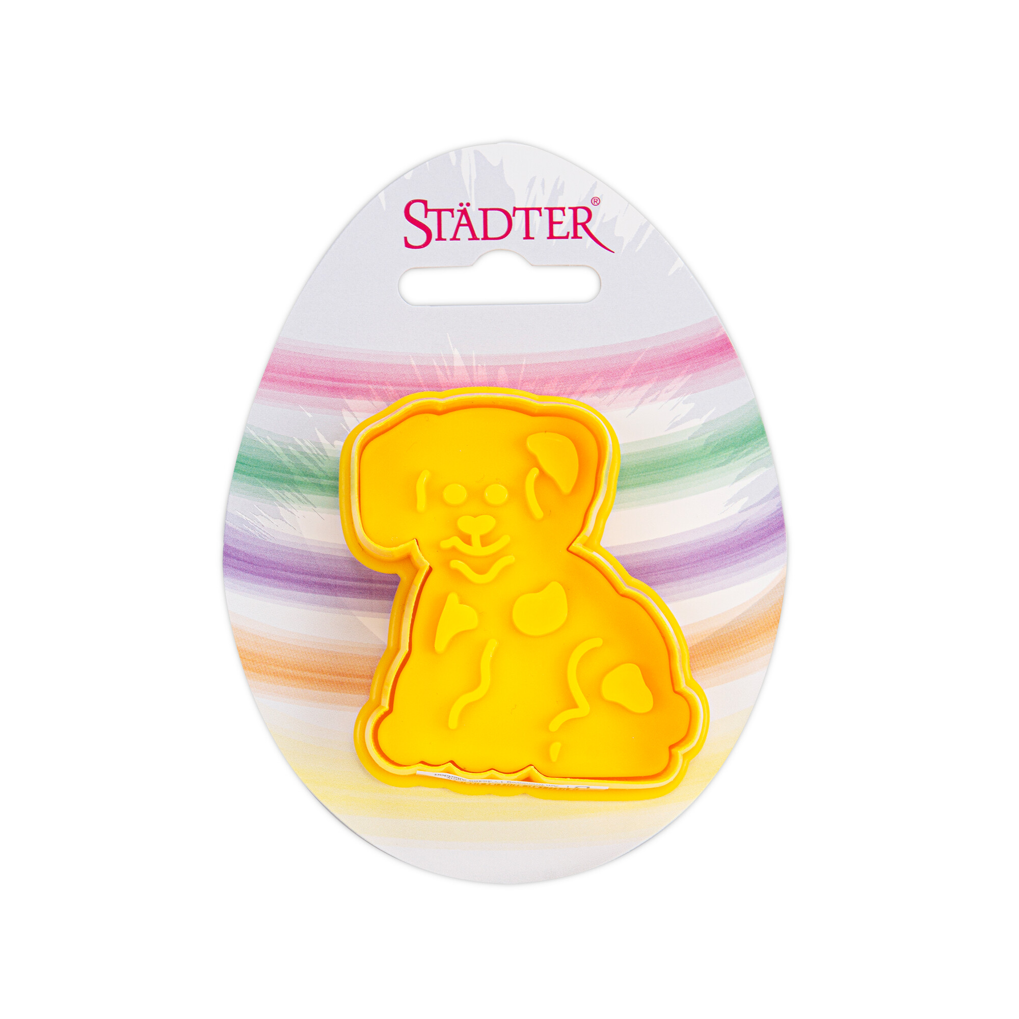 Cookie cutter with stamp and ejector – Dog – on Card