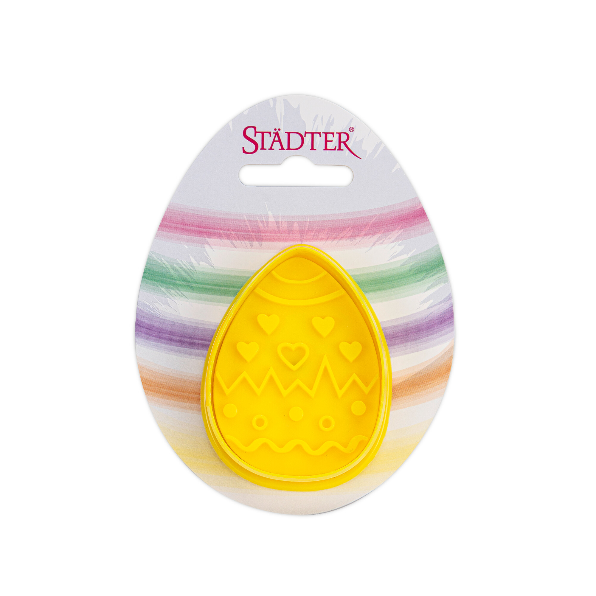 Cookie cutter with stamp and ejector – Easter egg – on Card