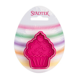 Cookie cutter with stamp and ejector – Muffin – on Card