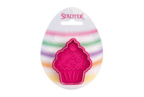 Cookie cutter with stamp and ejector – Muffin – on Card