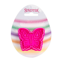 Cookie cutter with stamp and ejector – Butterfly – on Card