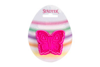 Cookie cutter with stamp and ejector – Butterfly – on Card