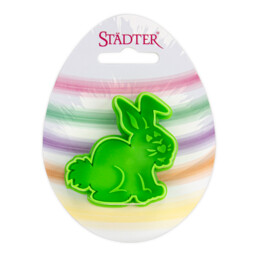 Cookie cutter with stamp and ejector – Rabbit – on Card