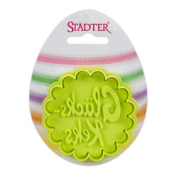 Cookie cutter with stamp and ejector – Lucky Cookie – on Card