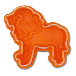 Cookie cutter with stamp and ejector – Lion