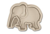 Cookie cutter with stamp and ejector – Elephant