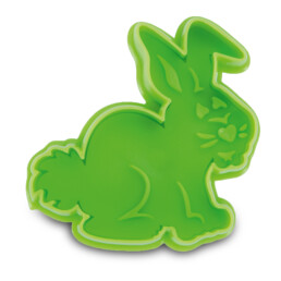 Cookie cutter with stamp and ejector – Rabbit