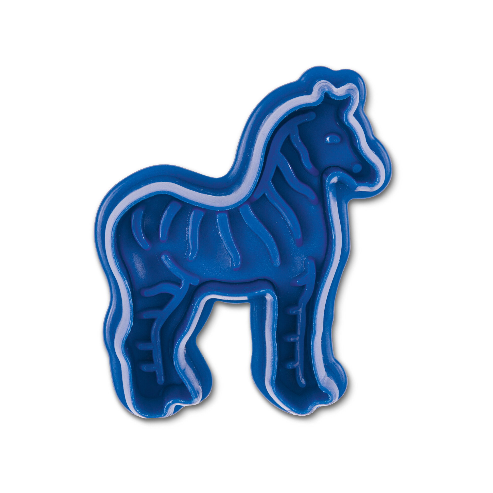 Cookie cutter with stamp and ejector – Zebra