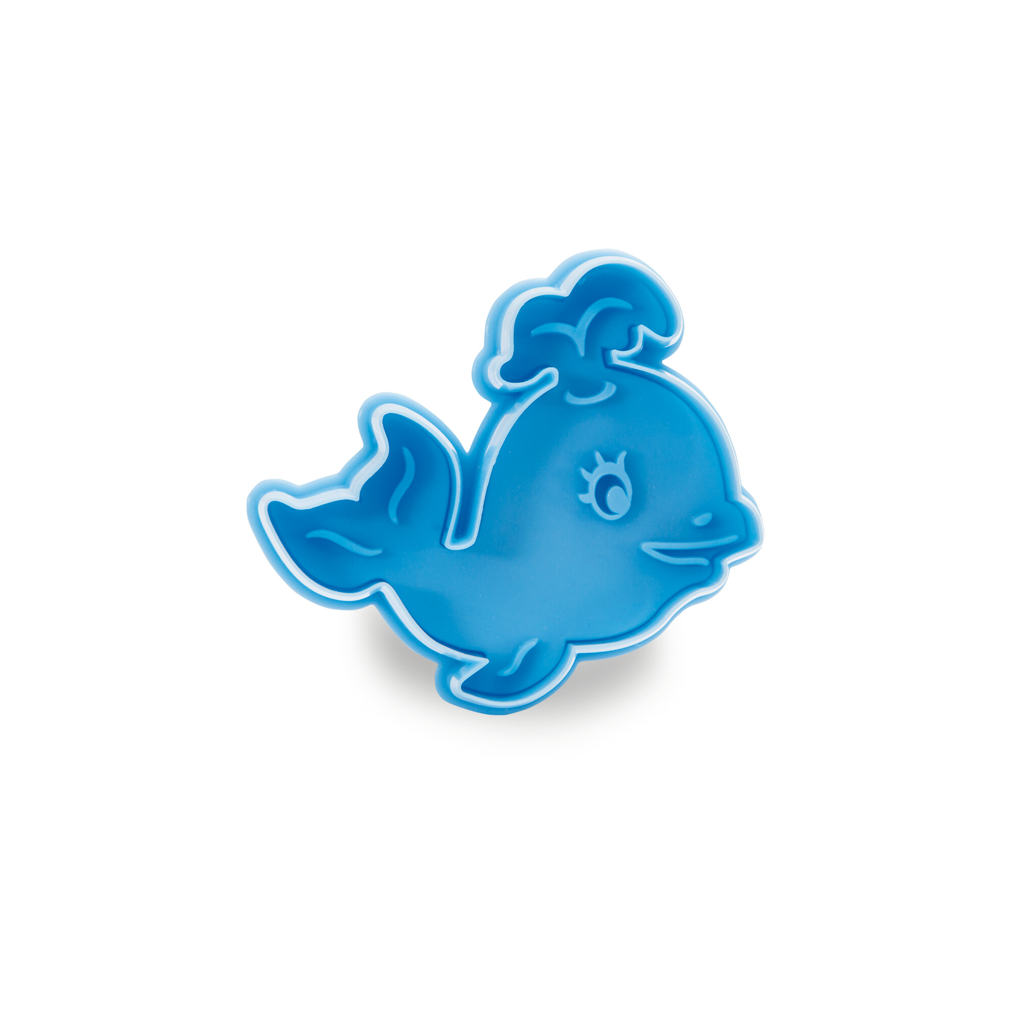 Cookie cutter with stamp and ejector – Whale