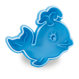 Cookie cutter with stamp and ejector – Whale