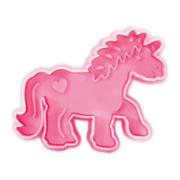 Cookie cutter with stamp and ejector – Unicorn