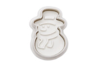 Cookie cutter with stamp and ejector – Snowman
