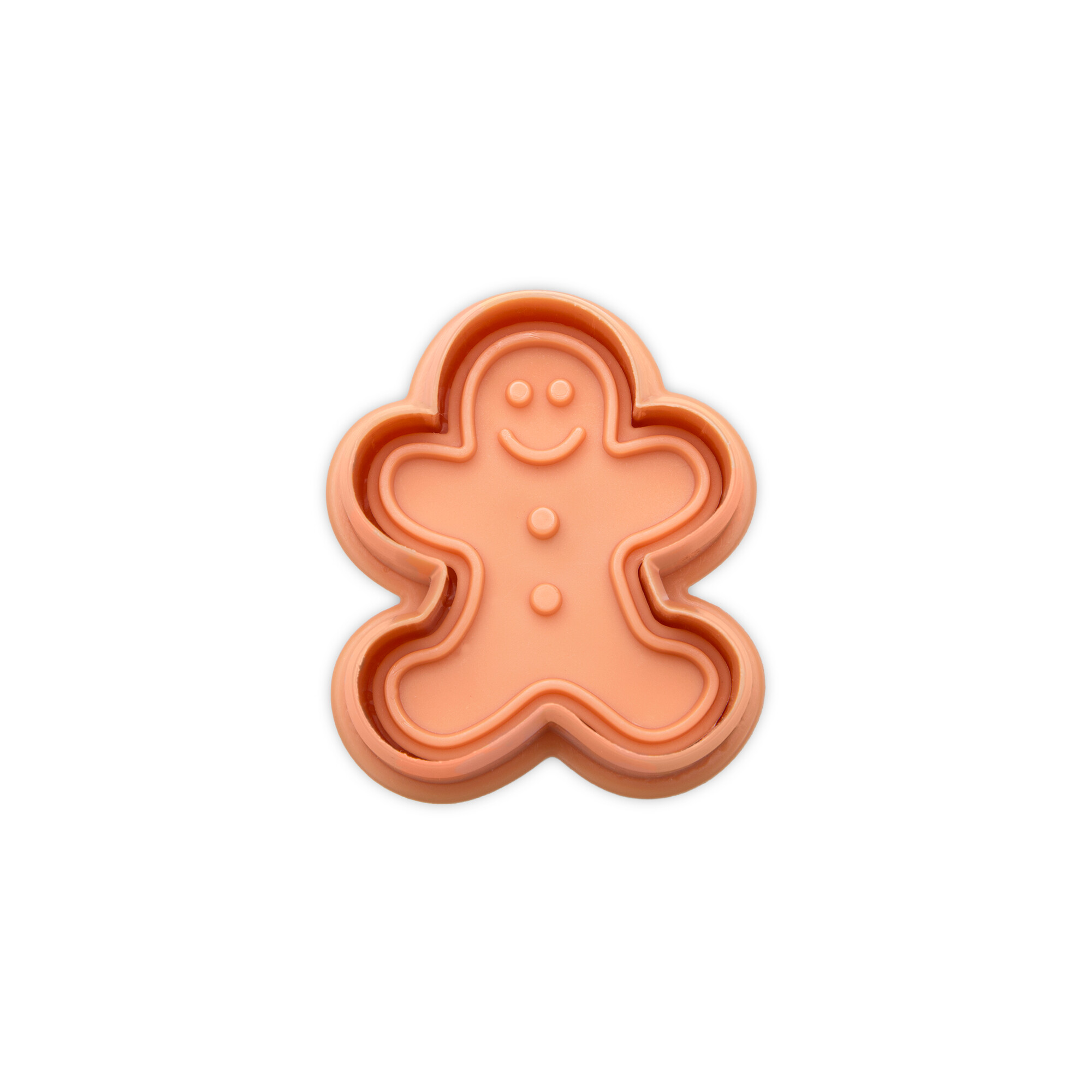 Cookie cutter with stamp and ejector – Gingerbread man
