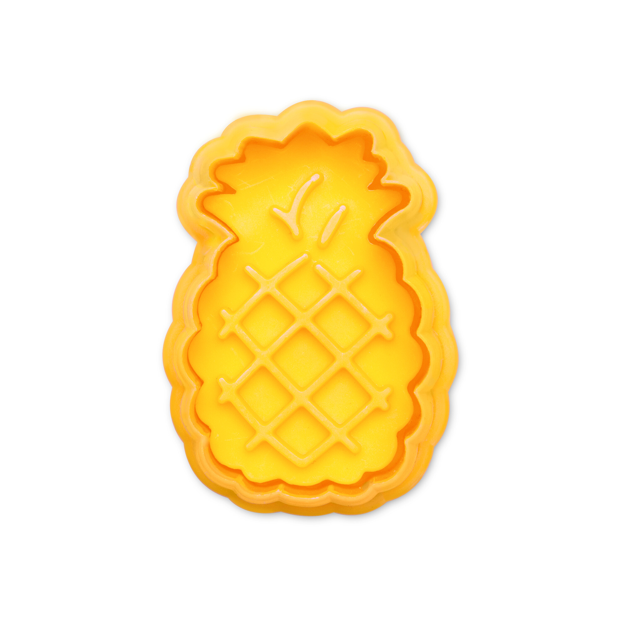 Cookie cutter with stamp and ejector – Pineapple
