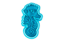 Cookie cutter with stamp and ejector – Sea horse