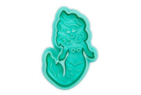 Cookie cutter with stamp and ejector – Mermaid