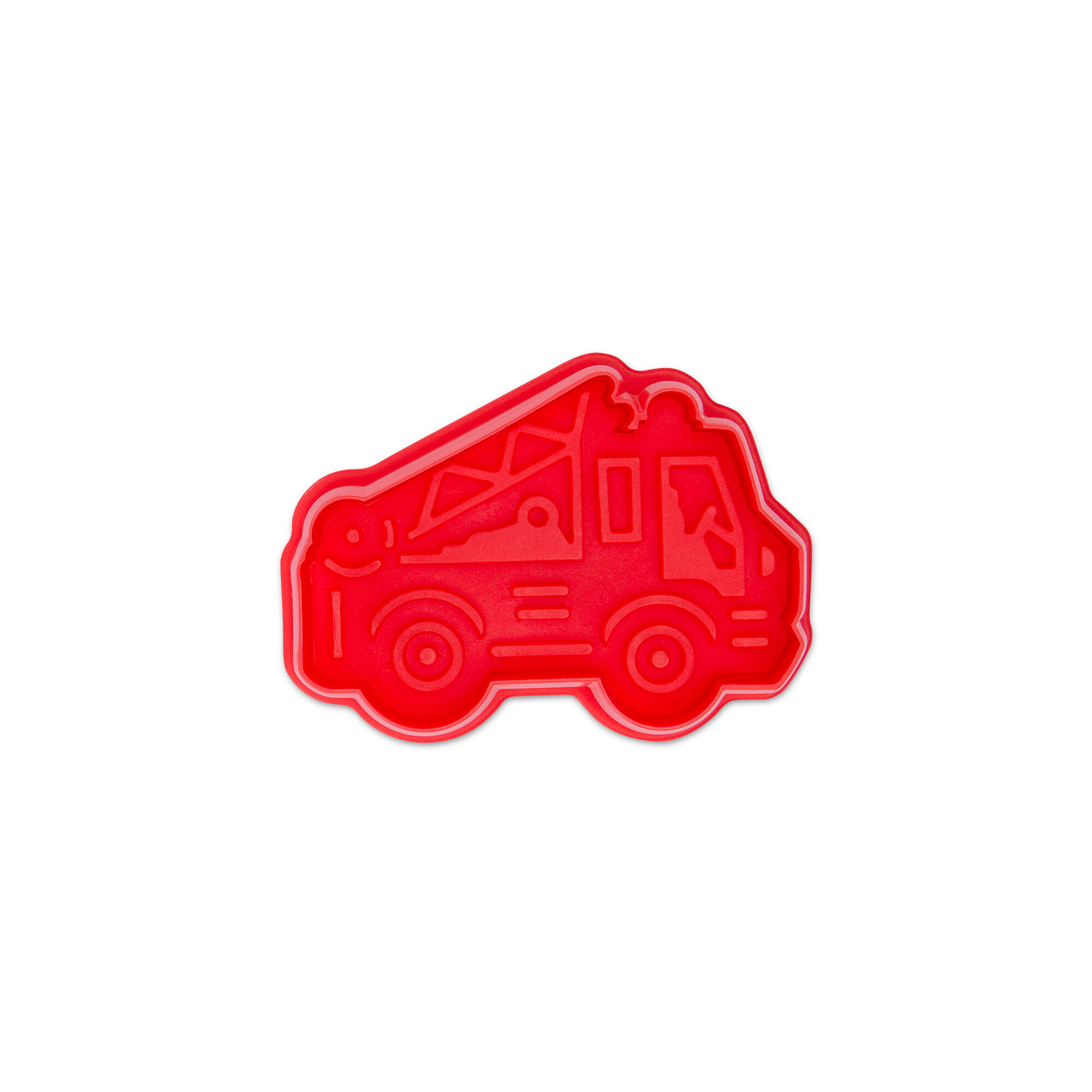 Cookie cutter with stamp and ejector – Fire engine