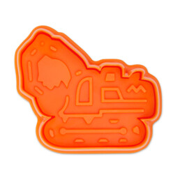 Cookie cutter with stamp and ejector – Excavator