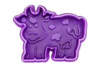 Cookie cutter with stamp and ejector – Cow
