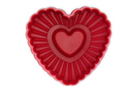 Cookie cutter with stamp and ejector – heart waved – with embossing and ejector