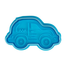 Cookie cutter with stamp and ejector – Car