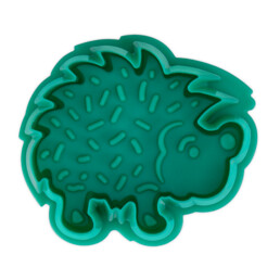 Cookie cutter with stamp and ejector – Hedgehog