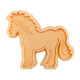 Cookie cutter with stamp and ejector – Horse