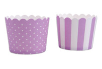 Cupcake liner – Lilac white – Mini – 12 pieces