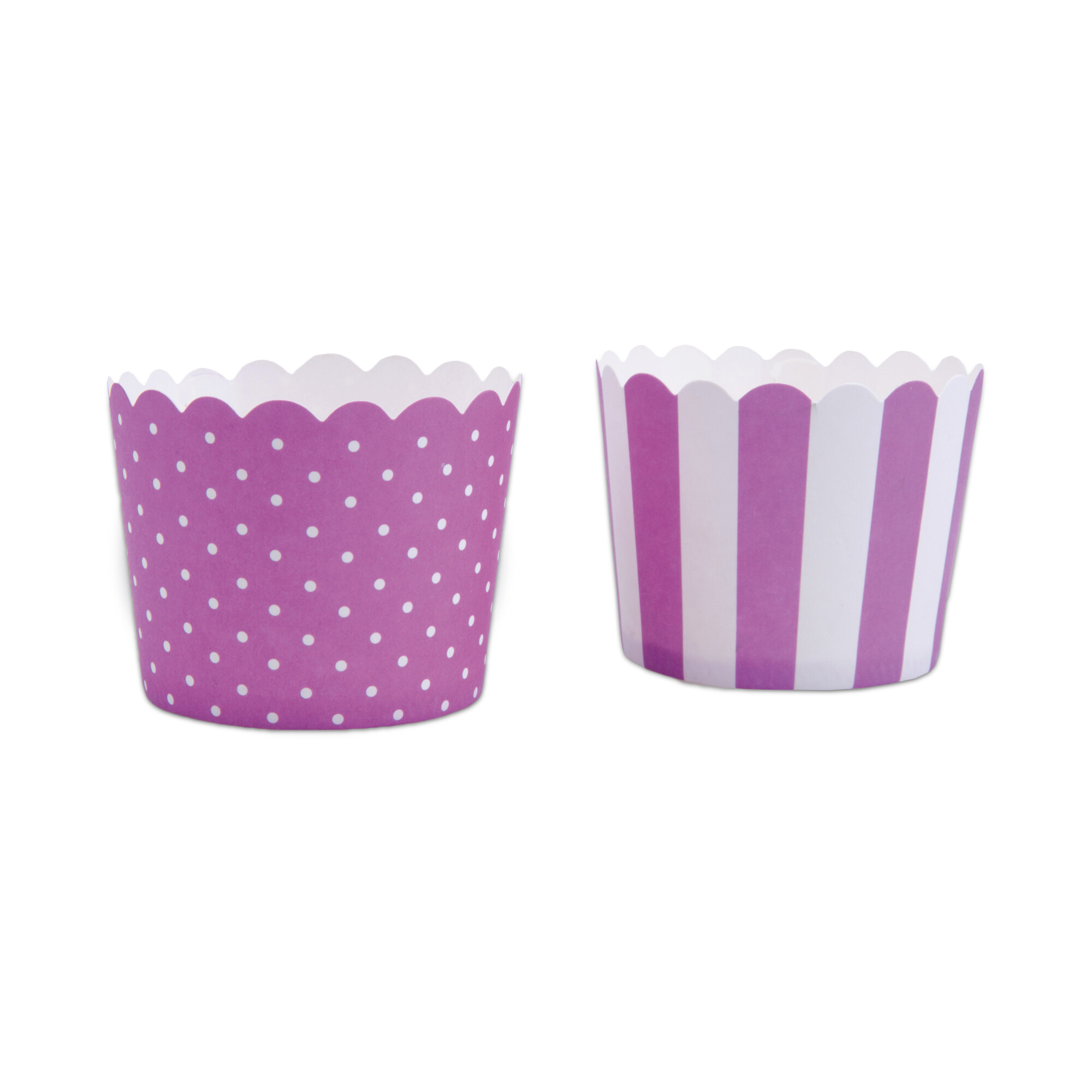Cupcake-Backform – Violett-Weiß – Mini – 12 Stück
