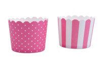 Cupcake liner – Pink white – Mini – 12 pieces