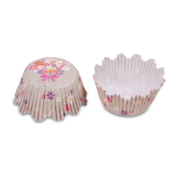 Paper cupcake liners – Bouquet of flowers – Mini – 100 pieces