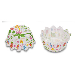 Paper cupcake liners – Flower garden – Mini – 100 pieces