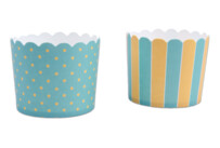 Cupcake liner – Turquoise yellow – Maxi – 12 pieces