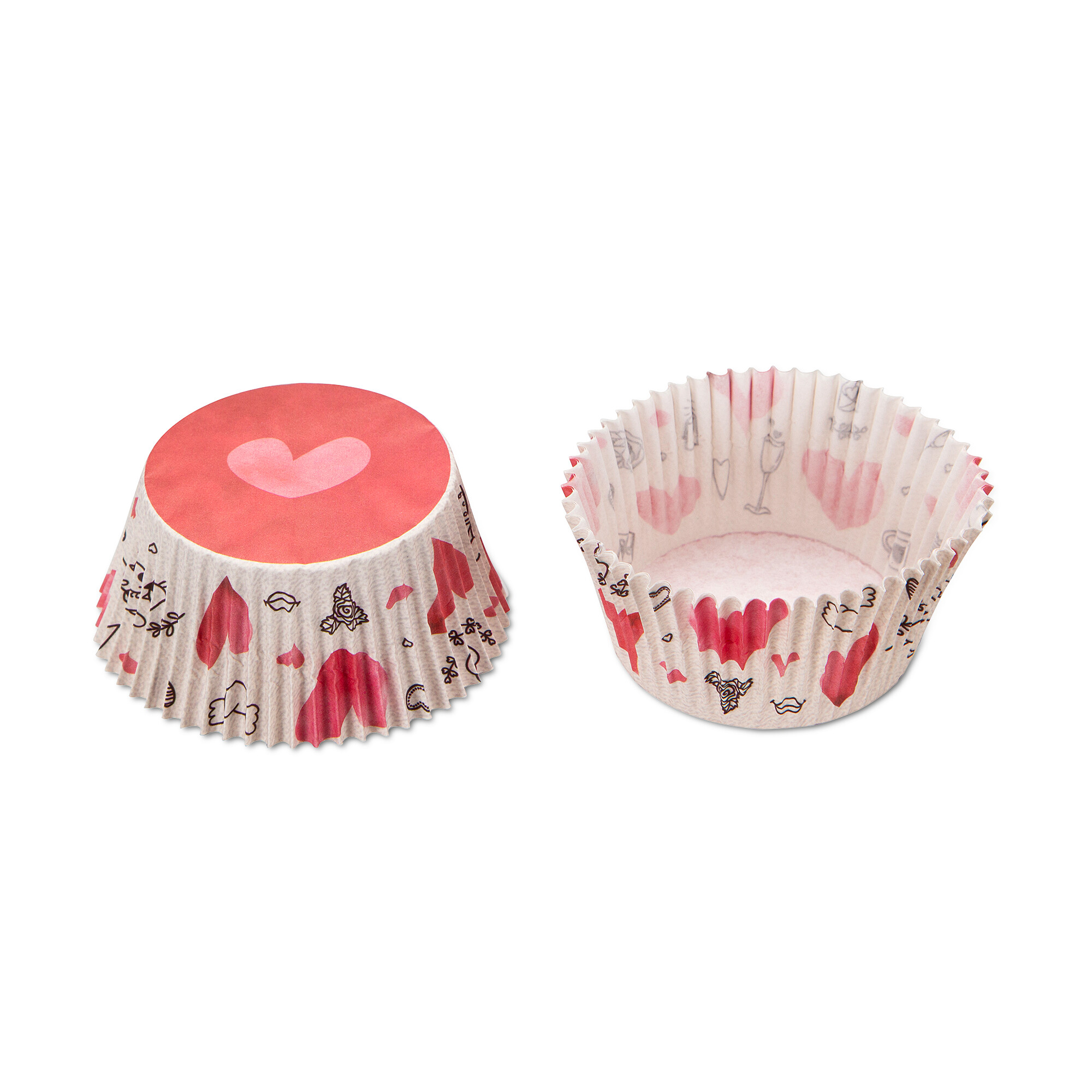 Paper cupcake liners – Sweet Love – Maxi – 50 pieces