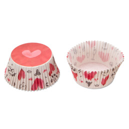 Paper cupcake liners – Sweet Love – Maxi – 50 pieces
