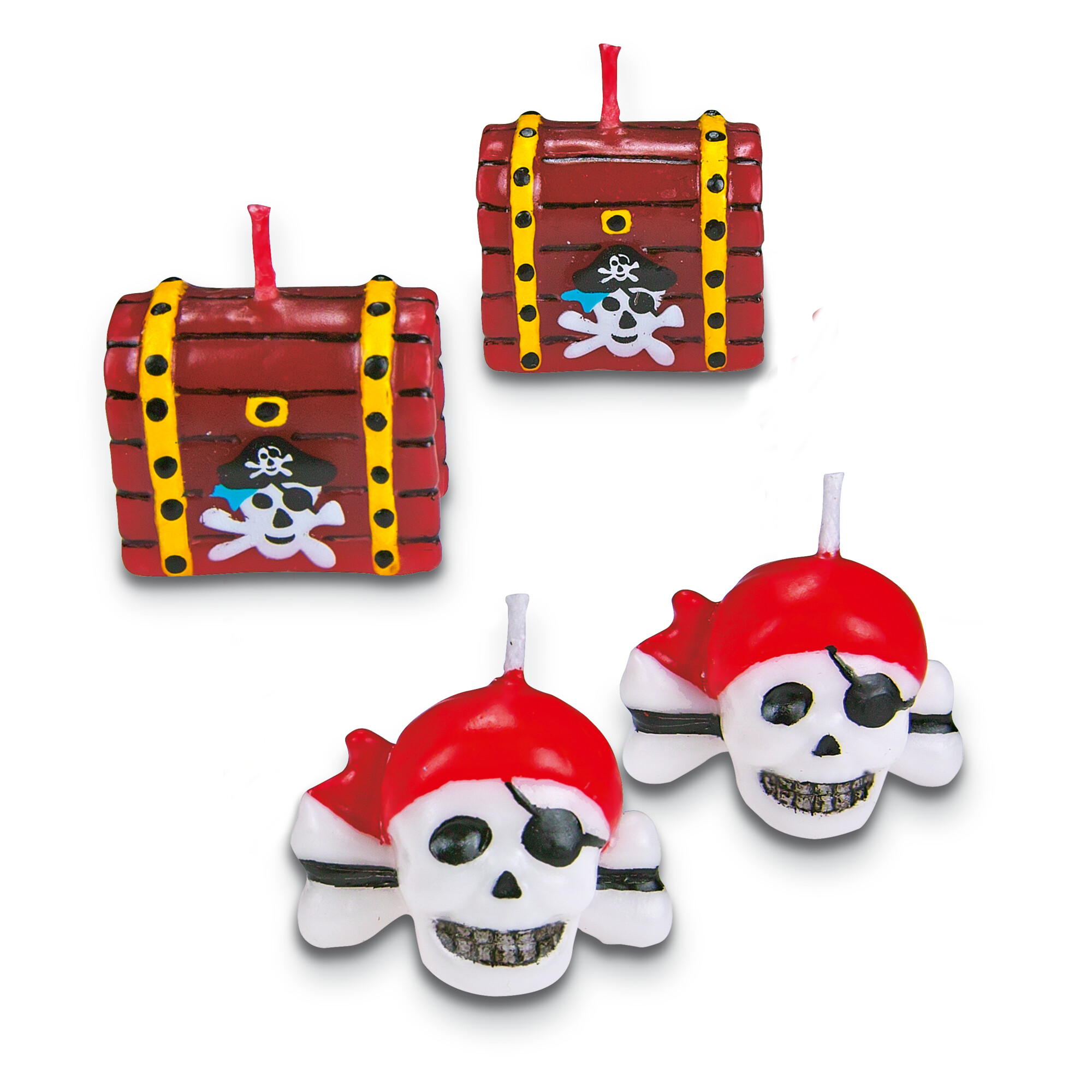 Candles – Pirate treasure – Set, 4 parts