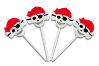 Kerzen – Piraten – Sticks – Set, 4-teilig